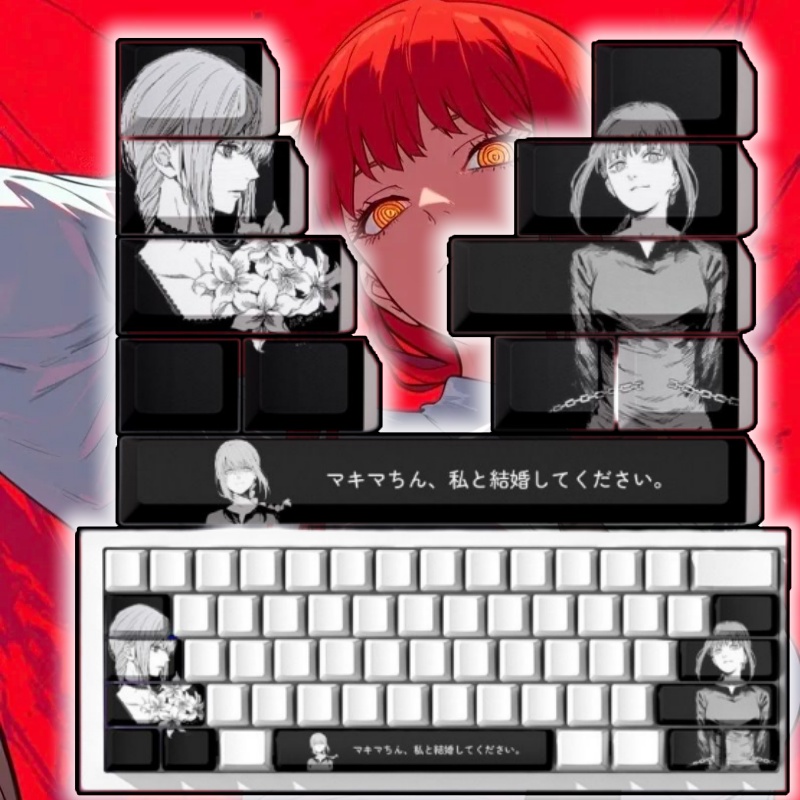 Gaming Accessories Men - Chainsaw Man Makima Theme Anime Keycaps