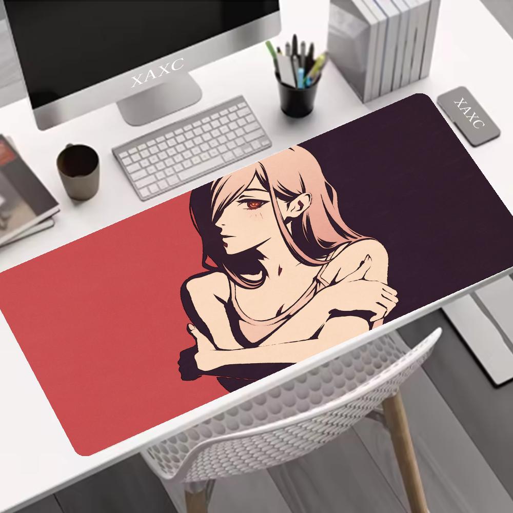 Gaming Accessories Men - Chainsaw Man Mouse Pad Overlock Makima