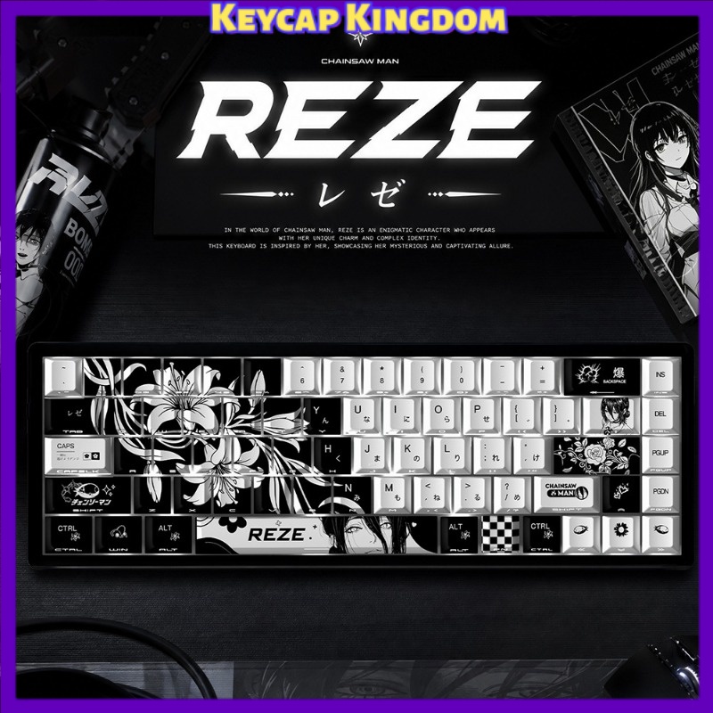 Gaming Accessories Men - Baru Reze 5.0 Anime Keycaps Bertema