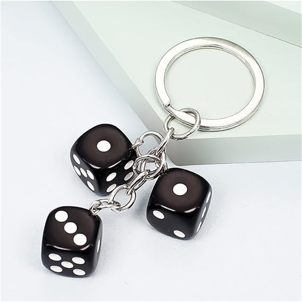 Gantungan kunci dadu 3D lucu g - Gaming Accessories Men ulasan dan harga