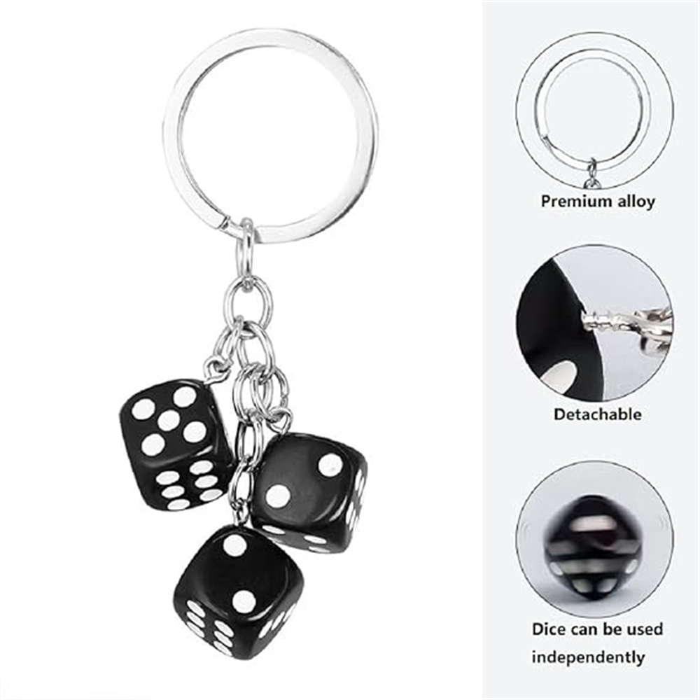 Gantungan kunci dadu 3D lucu g - Gaming Accessories Men ulasan dan harga