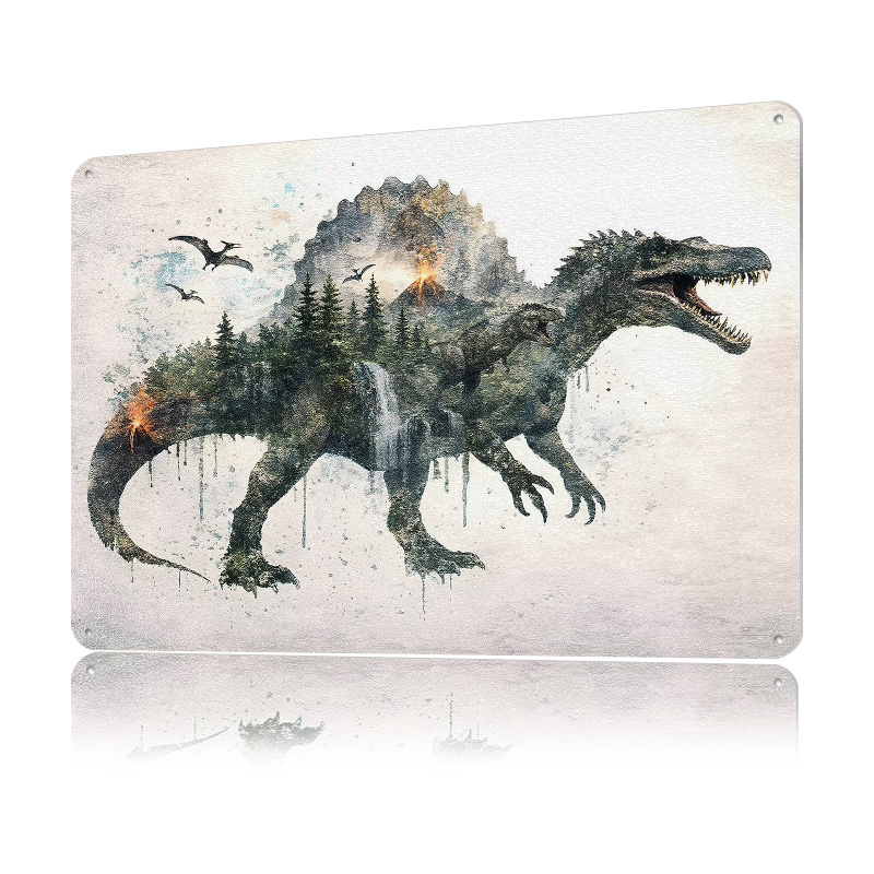 Poster Logam Spinosaurus Seni  - Vintage Gaming Accessories ulasan dan harga