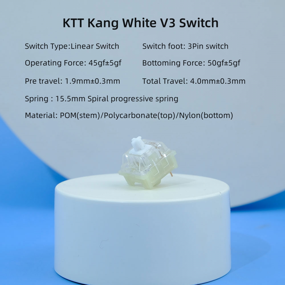 KTT Kang White V3 Switch mekan - Gaming Accessories White ulasan dan harga