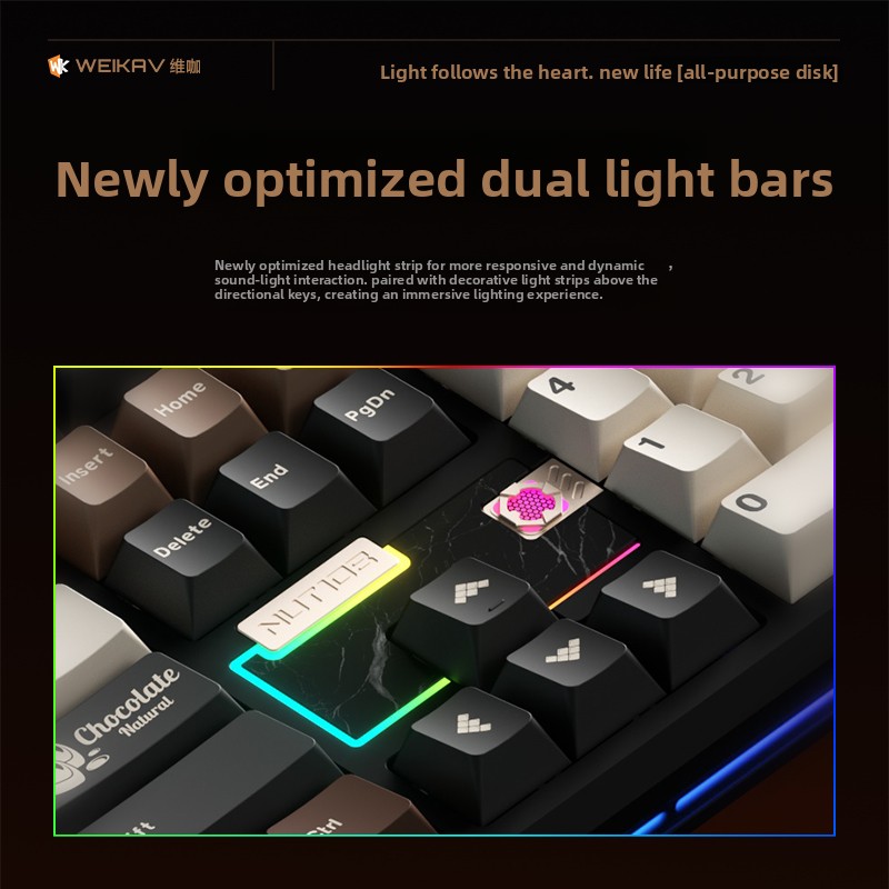 WEIKAV NUT108 Keyboard Mekanik - Gaming Accessories Kit ulasan dan harga