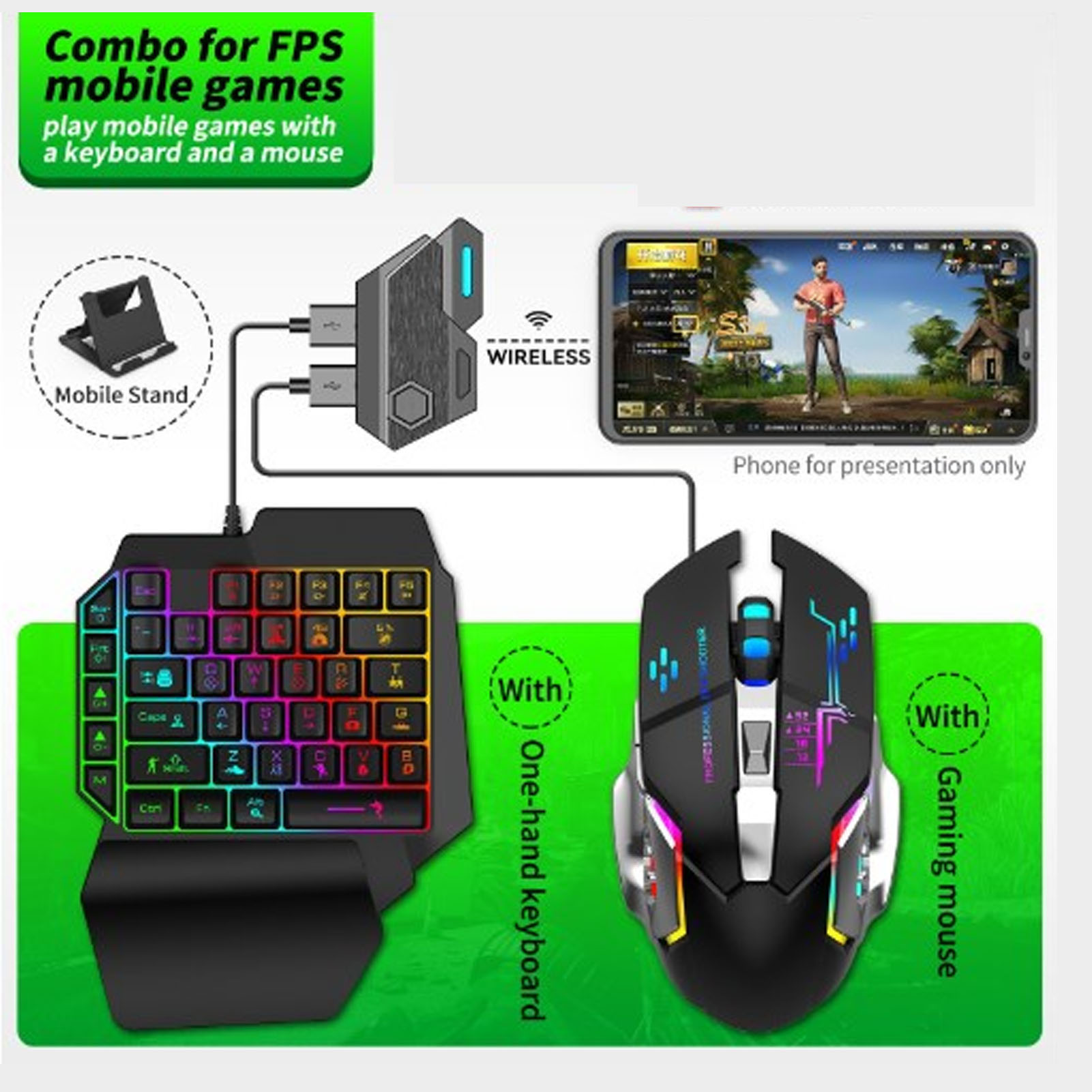 Set Konverter Mouse Keyboard K - Gaming Accessories Kit ulasan dan harga