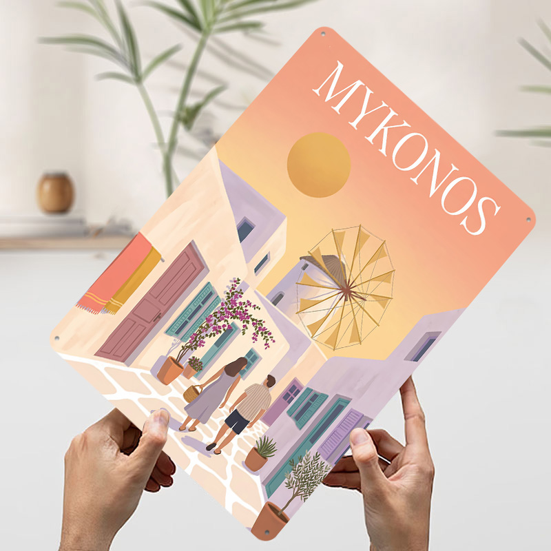 Poster Logam Mykonos Yunani Se - Vintage Gaming Accessories ulasan dan harga