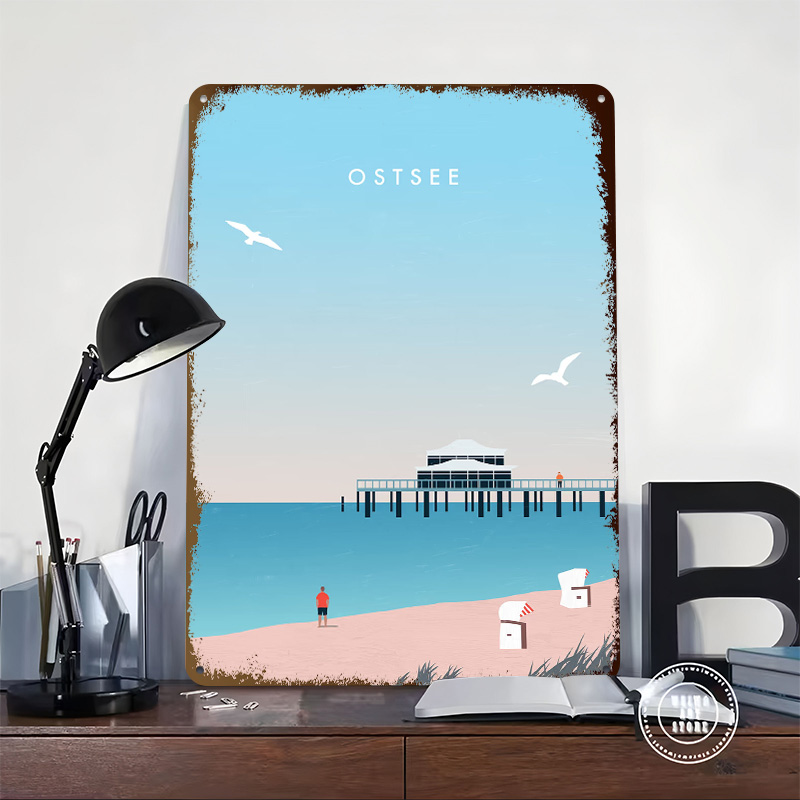 Poster Laut Baltik Tanda Logam - Vintage Gaming Accessories ulasan dan harga