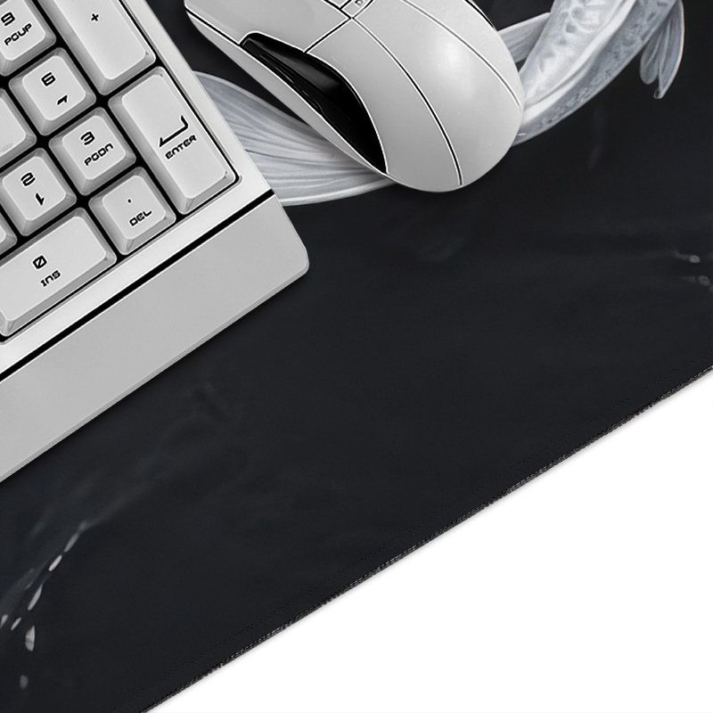 Alas Mouse Koi Hitam Putih Gam - Gaming Accessories White ulasan dan harga