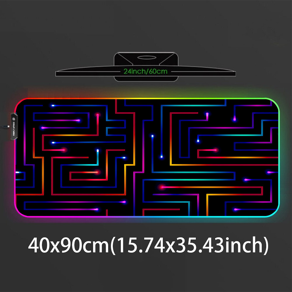 Xxl Mouse Pad 900X400 Neon Cir - Gaming Accessories Pc Setup ulasan dan harga